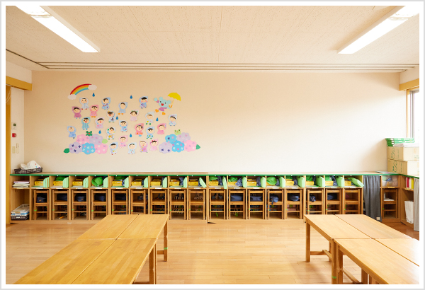 広々とした保育室